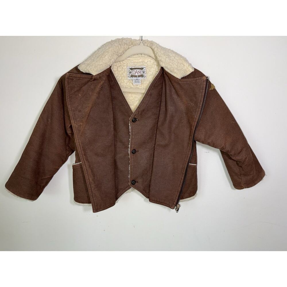 VTG B-3 Bomber Jacket Sheepskin Shearling Beaded Leather